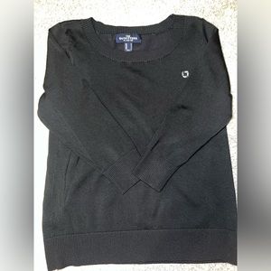 Lands' End Black Crew Neck Sweater